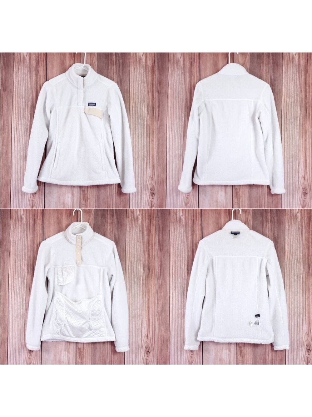 Patagonia Womens Small Re-Tool Snap-T Pullover Polartec Thermal Pro White 25443 - Picture 5 of 16